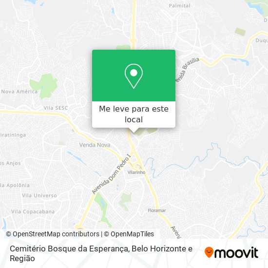 Cemitério Bosque da Esperança mapa