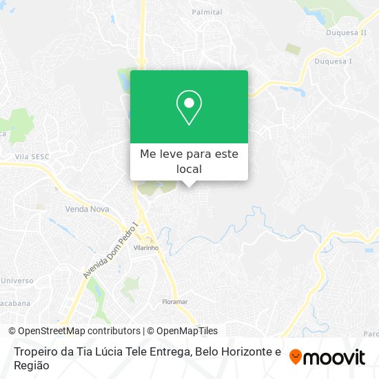 Tropeiro da Tia Lúcia Tele Entrega mapa