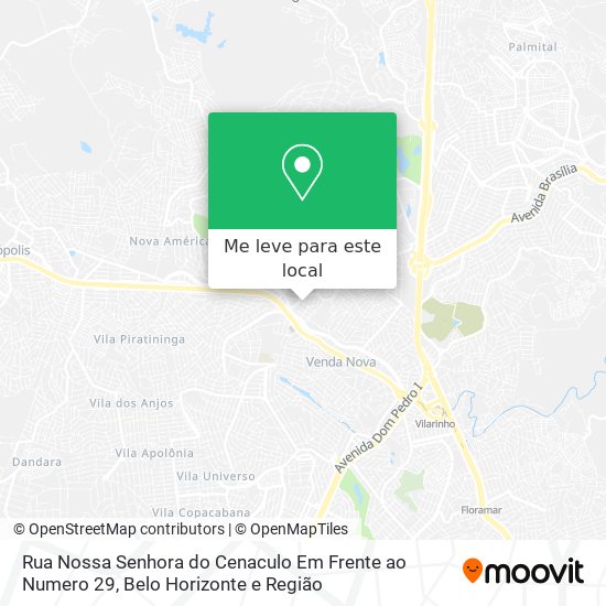 Rua Nossa Senhora do Cenaculo Em Frente ao Numero 29 mapa