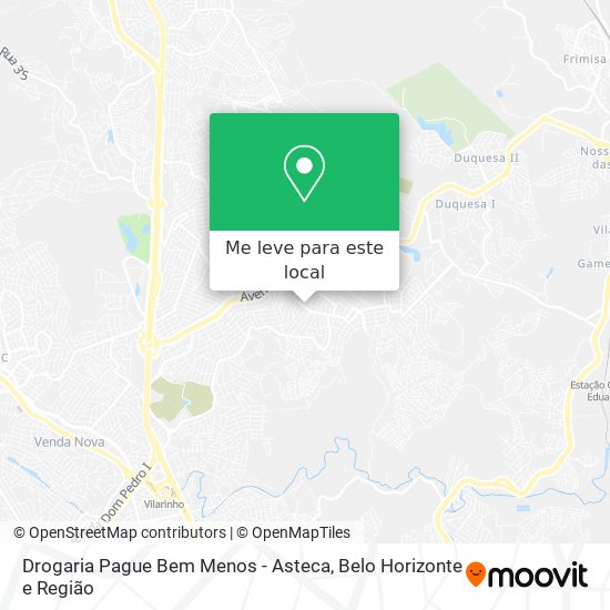 Drogaria Pague Bem Menos - Asteca mapa