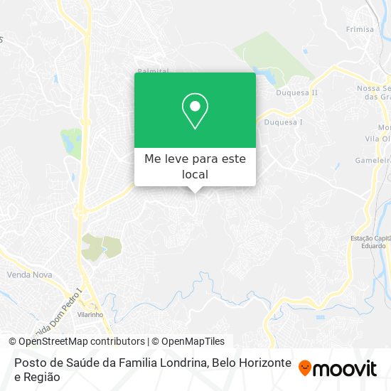 Posto de Saúde da Familia Londrina mapa