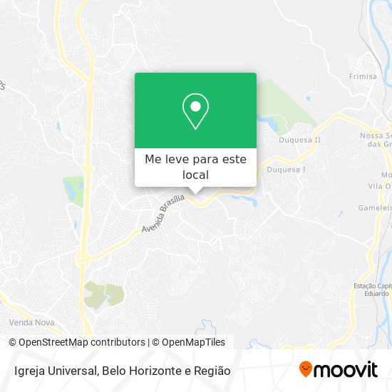 Igreja Universal mapa