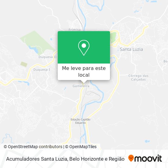 Acumuladores Santa Luzia mapa