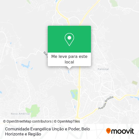 Comunidade Evangélica Unção e Poder mapa