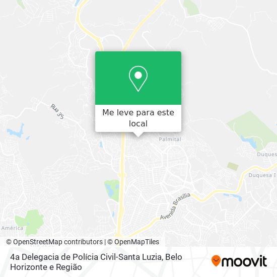 4a Delegacia de Polícia Civil-Santa Luzia mapa