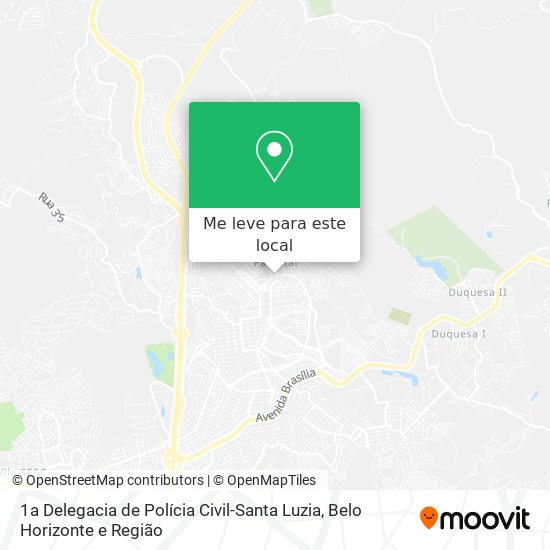 1a Delegacia de Polícia Civil-Santa Luzia mapa
