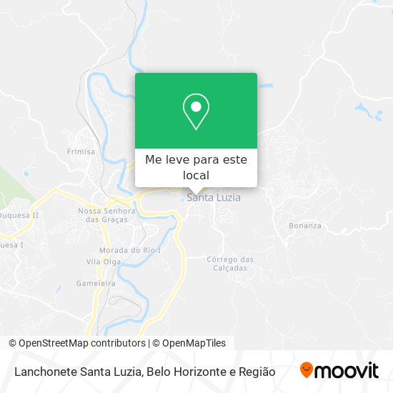 Lanchonete Santa Luzia mapa