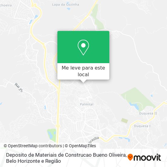 Deposito de Materiais de Construcao Bueno Oliveira mapa