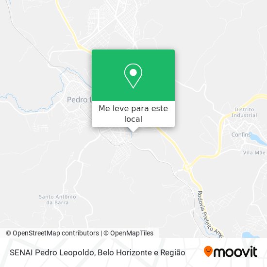SENAI Pedro Leopoldo mapa