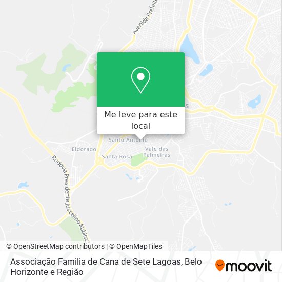 Associação Familia de Cana de Sete Lagoas mapa