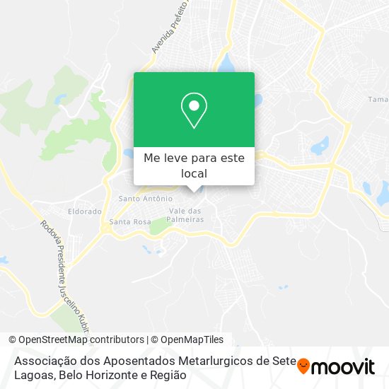 Associação dos Aposentados Metarlurgicos de Sete Lagoas mapa