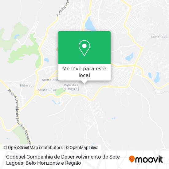 Codesel Companhia de Desenvolvimento de Sete Lagoas mapa
