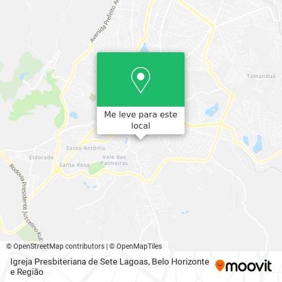 Igreja Presbiteriana de Sete Lagoas mapa