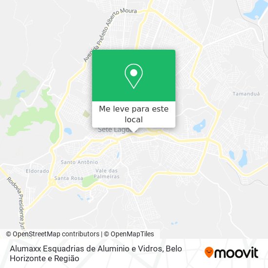 Alumaxx Esquadrias de Aluminio e Vidros mapa