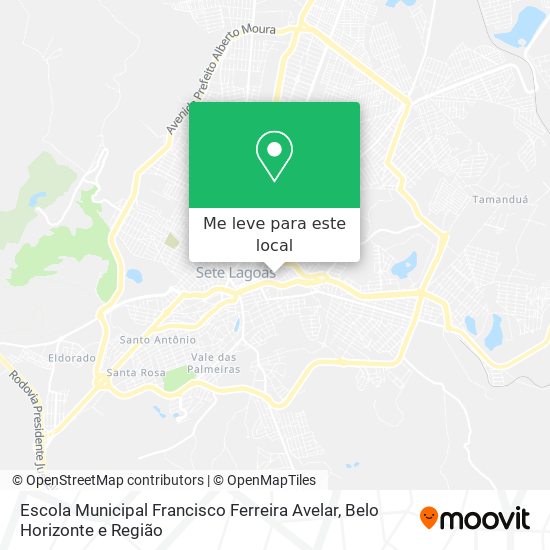 Escola Municipal Francisco Ferreira Avelar mapa