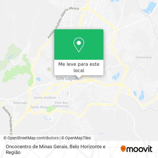 Oncocentro de Minas Gerais mapa