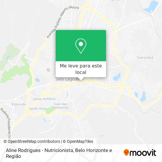 Aline Rodrigues - Nutricionista mapa