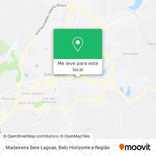 Madeireira Sete Lagoas mapa