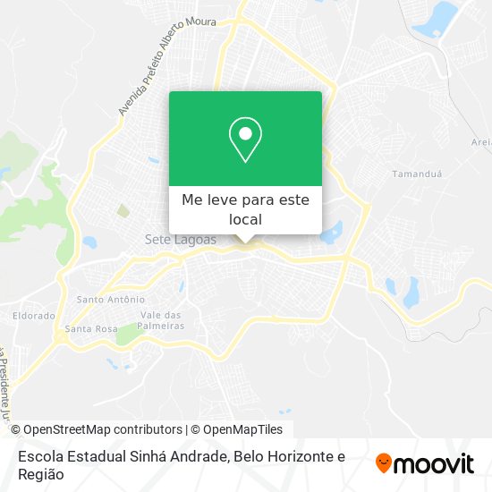 Escola Estadual Sinhá Andrade mapa