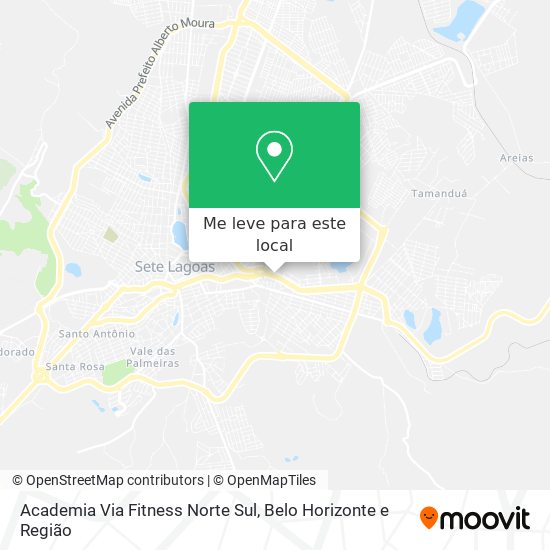 Academia Via Fitness Norte Sul mapa