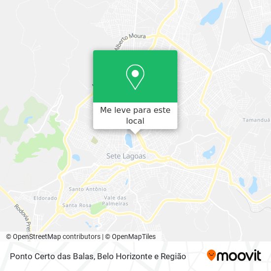 Ponto Certo das Balas mapa