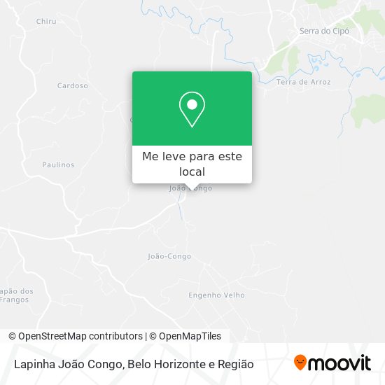 Lapinha João Congo mapa