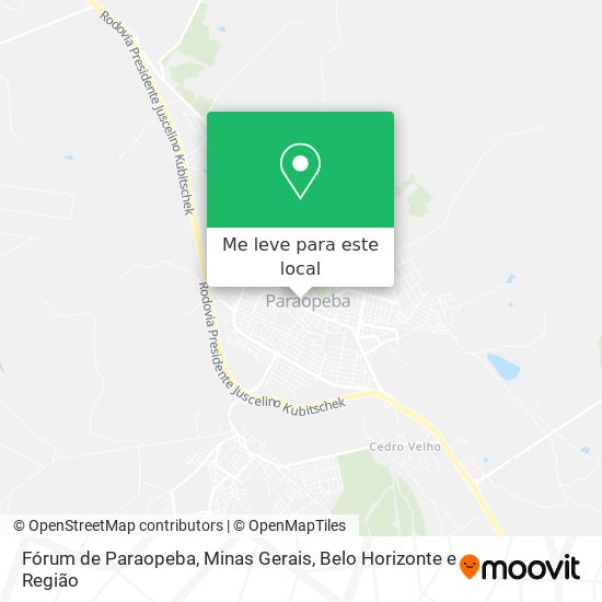 Fórum de Paraopeba, Minas Gerais mapa