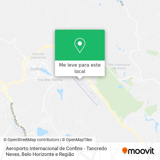 Aeroporto Internacional de Confins - Tancredo Neves mapa