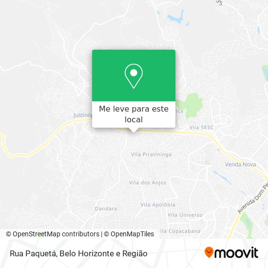 Como chegar até Rua Paquetá em Belo Horizonte de Ônibus?