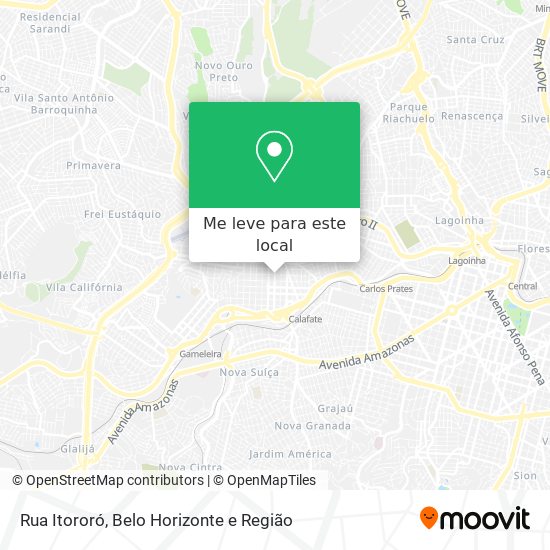 Rua Itororó mapa