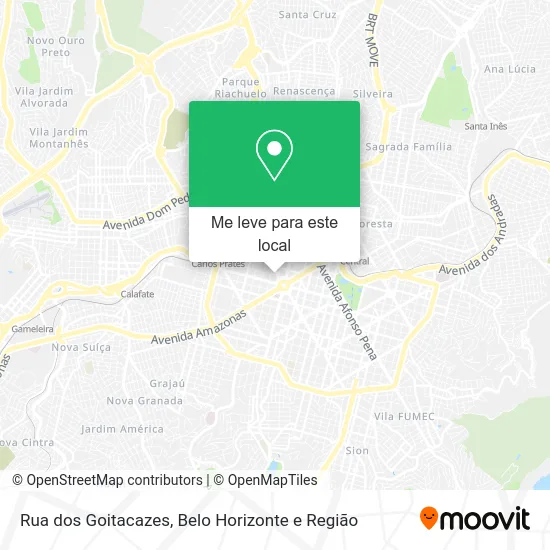 Rua dos Goitacazes mapa