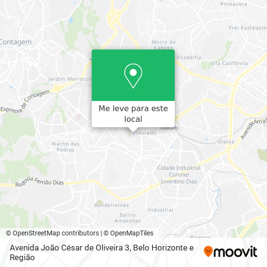 Avenida João César de Oliveira 3 mapa