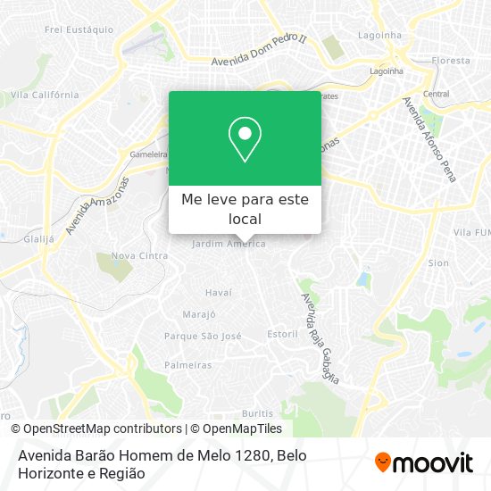 Avenida Barão Homem de Melo 1280 mapa