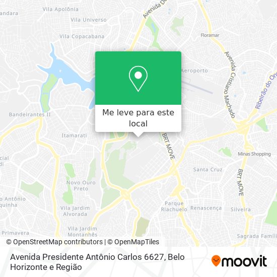 Avenida Presidente Antônio Carlos 6627 mapa