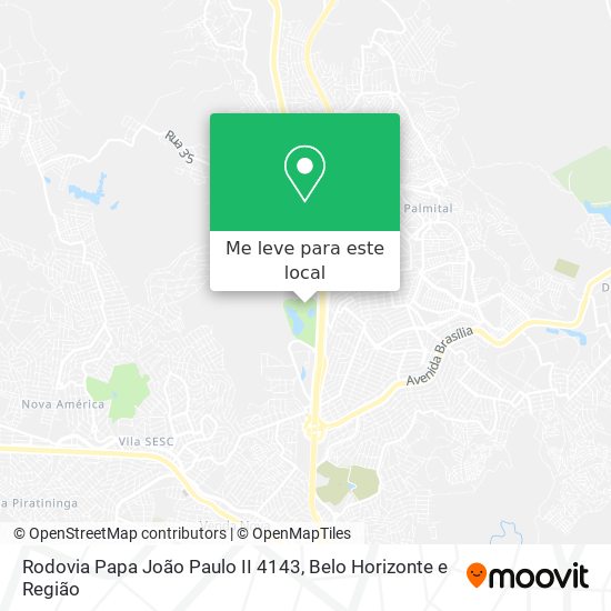 Rodovia Papa João Paulo II 4143 mapa