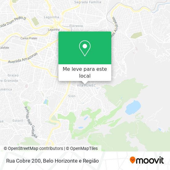 Rua Cobre 200 mapa