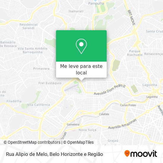 Rua Alípio de Melo mapa