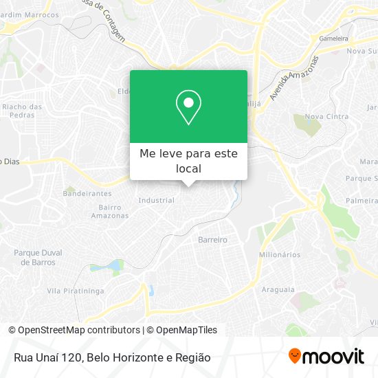Rua Unaí 120 mapa