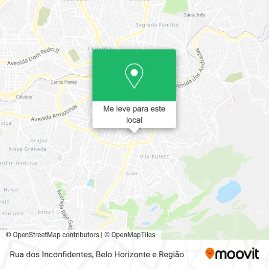 Rua dos Inconfidentes mapa