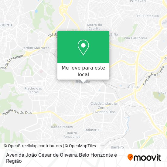 Avenida João César de Oliveira mapa
