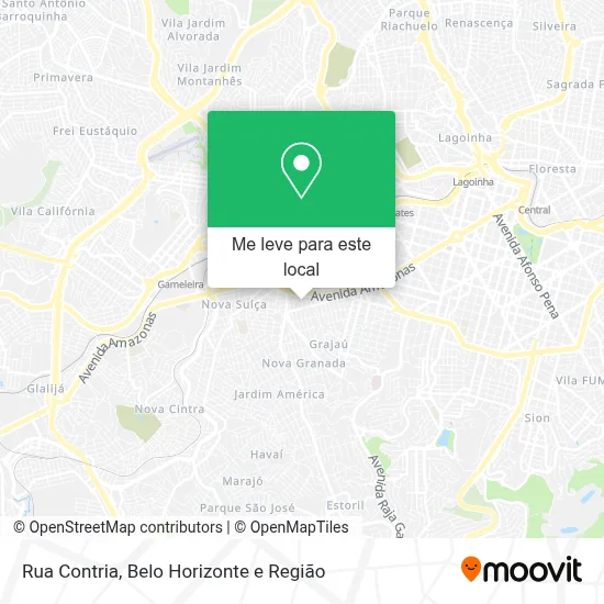 Rua Contria mapa