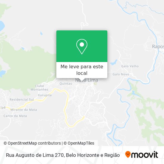 Rua Augusto de Lima 270 mapa