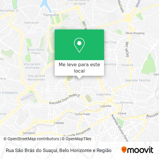 Rua São Brás do Suaçuí mapa