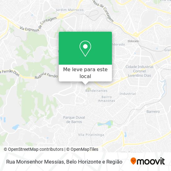 Rua Monsenhor Messías mapa