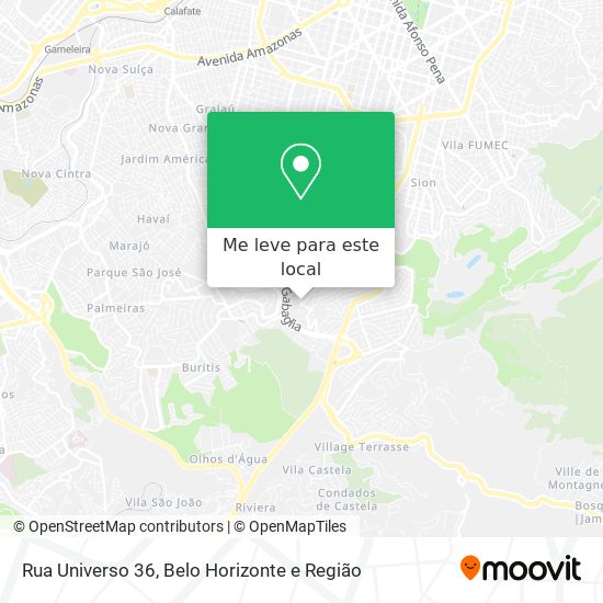Rua Universo 36 mapa