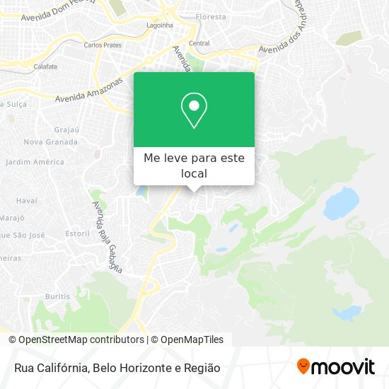 Rua Califórnia mapa