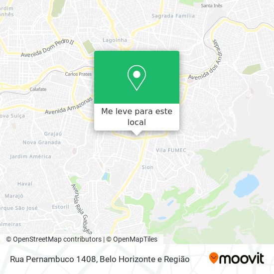 Rua Pernambuco 1408 mapa