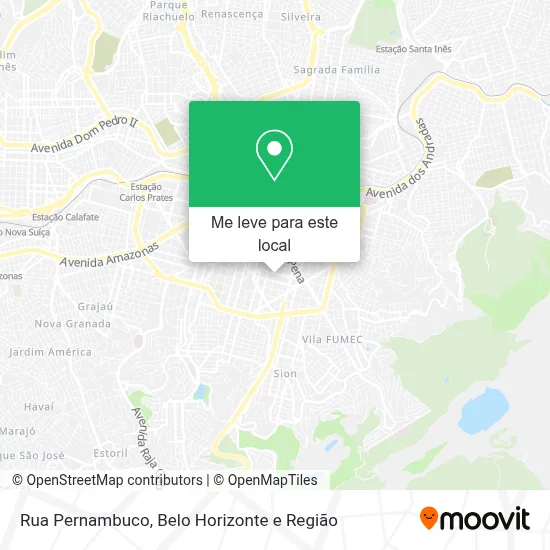 Rua Pernambuco mapa
