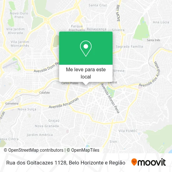 Rua dos Goitacazes 1128 mapa