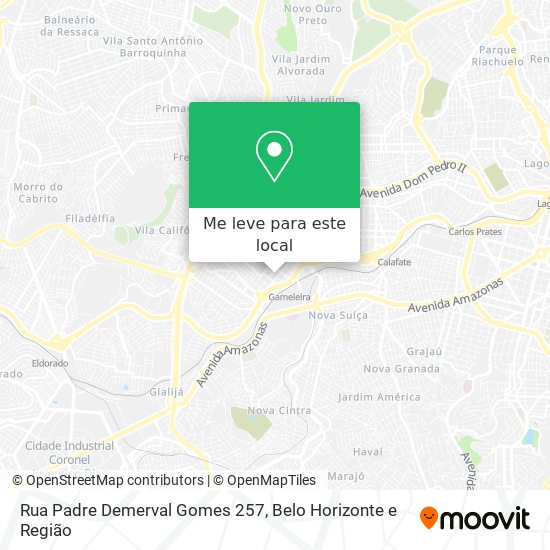 Rua Padre Demerval Gomes 257 mapa